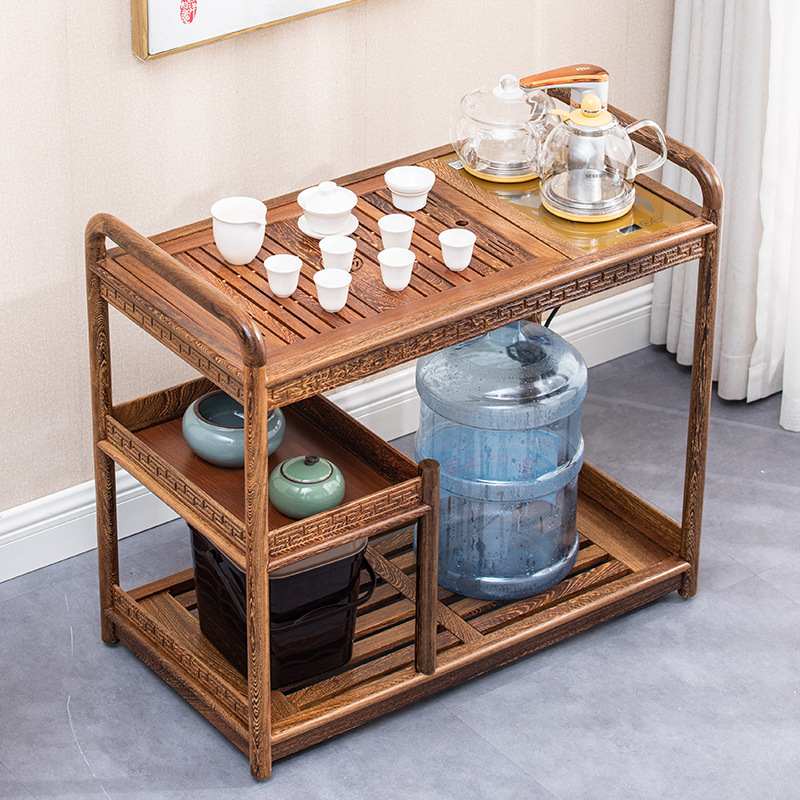 茶车鸡翅木移动茶几茶台家用客厅茶水架泡茶桌烧水壶一体茶水柜