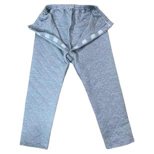 薄夹棉偏瘫半自理老人隐形前开裆小便失禁病人康复护理保暖外穿裤