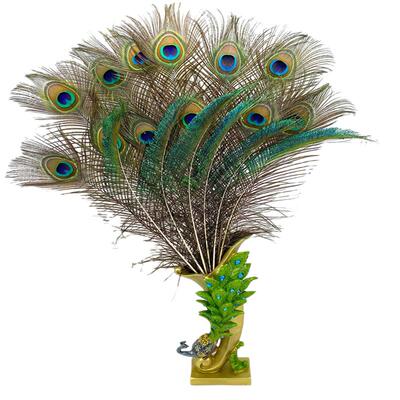 纯天然羽毛孔雀羽毛花瓶摆件装饰