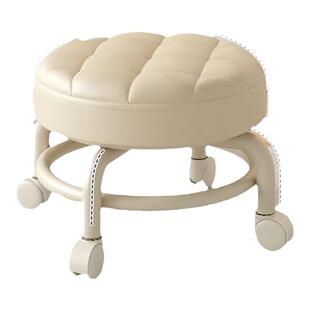 三梦万向轮小凳子滑轮矮凳家用客厅板凳门口换鞋凳儿童学步凳圆凳