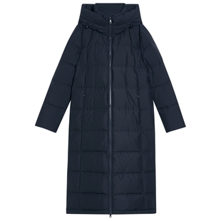 YINER音儿专选2025冬季新款三防棉感纱石墨烯蓄热H型中长款羽绒服