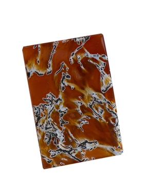 红油水草玛瑙方平安无事牌吊坠