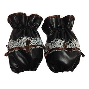 防水袖套蕾丝女款皮护袖羽绒服新款成人套袖防污水护袖中长款袖套