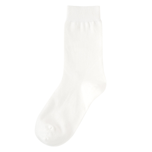 白色中筒袜子女四季款纯棉日系基础百搭防臭春秋款搭配小皮鞋长袜