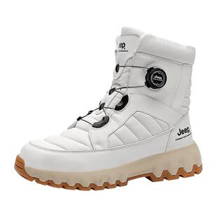 Jeep/吉普户外加绒登山鞋男东北保暖雪地靴女防水防滑滑雪保暖鞋