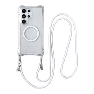 适用三星s25ultra手机壳四角开孔斜挎带挂绳s24ultra新款保护套高级感防摔galaxys25磁吸充电肩背包式s23挂脖