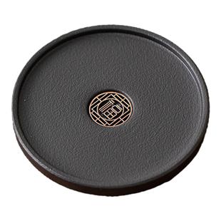 黑陶杯垫中式茶杯托防烫茶托隔热茶垫陶瓷杯碟杯托功夫茶具配件