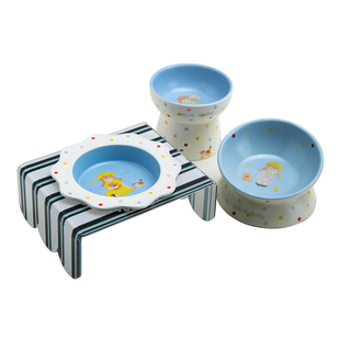 Petdebby猫碗猫粮碗宠物碗狗狗碗食盆护颈猫食碗高脚猫碗防打翻