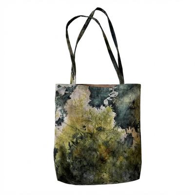 植物染土布帆布托特包大容量