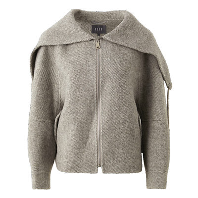 ELLE复古高端双面呢大衣