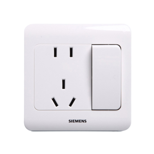 西门子开关插座面板远景雅白五孔带开关插座二三插座一开五孔单控