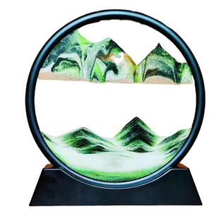 创意3D流沙画动态立体沙漏解压艺术玻璃液体摆件客厅装饰送礼物