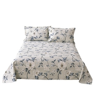 全新纯棉帆布床单粗布三件套床品纯棉帆布加厚枕套四季布粗布定制