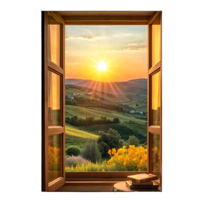 客厅走廊过道日出风景挂画