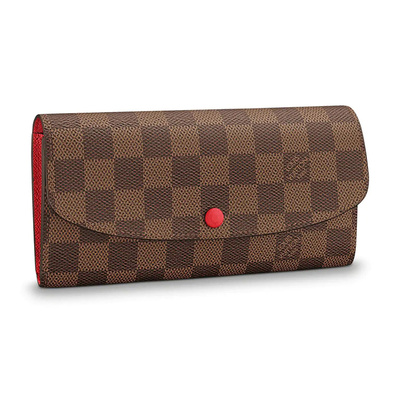 9.9新Louis Vuitton/路易威登EMILIE女款中号皮革钱包棕色送礼物