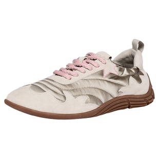 ASH女鞋2026春夏新款MIURA真皮休闲平底德训鞋女复古薄底单鞋