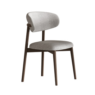 实木餐椅家用现代简约侘寂风实木白蜡木北欧日式布艺凳子餐桌椅子