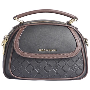 大金包香港古乔抖音爆款2025新款简约百搭咖啡色手提斜挎女包气质