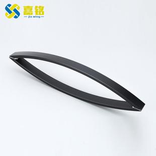 哑黑淋浴房拉手玻璃门把手黑色304不锈钢浴室门拉手对装 型孔距440
