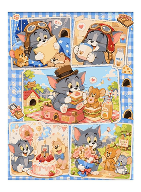 卡通数字油画diy填色儿童简单动漫油彩画丙烯画涂色手工涂鸦挂画