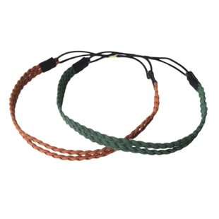 韩国春秋新款 糖果色手工麻花编织双层发带 多色麂皮辫子发箍发饰