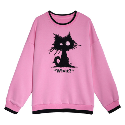 拓谷加绒加厚印花宽松卫衣