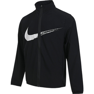 滔搏NIKE耐克男子训练健身印花立领运动休闲茄克外套HV0395-010