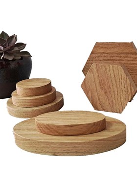 橡木圆形椭圆六角项链耳饰品diy