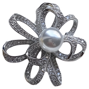 缎带之舞|设计款珍珠胸针吊坠项链扣头冷光澳白南洋金珠蝴蝶结