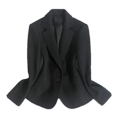 OFFIY秋冬加厚西装职业套装毛呢