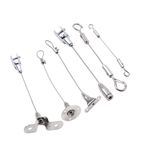 吊码锁扣卡扣紧固钢丝绳双头锁线器双孔锁可伸缩固定可调节自锁绳