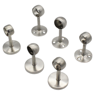 迪尼特衣柜挂衣杆托不锈钢管座固定托晾衣杆底座法兰座毛巾杆配件