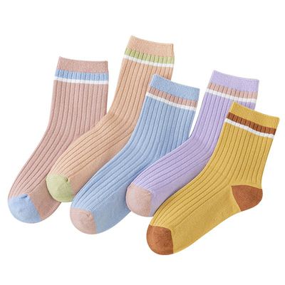 儿童袜子吸汗防臭亲肤透气中筒袜
