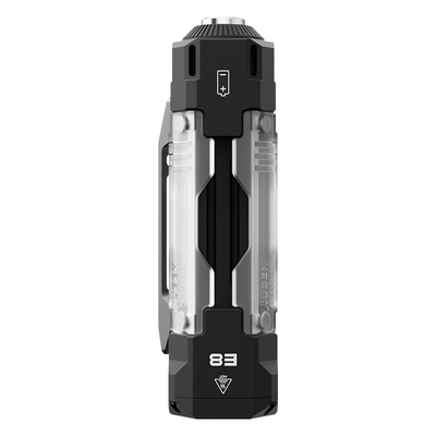 务本E8钛合金手电筒户外铝合金强光超亮远射UV照射充电EDC便携