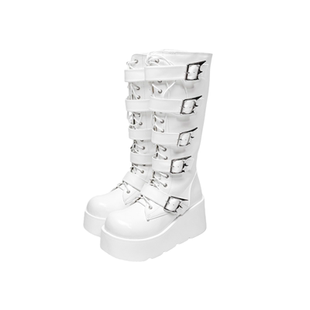 BONDORA【幻夜骑士】马丁靴lolita原创Y2K亚文化朋克风厚底骑士靴