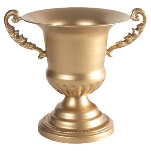 悦木金色复古铁艺花器花瓶花翁花盆复古欧式插花器皿橱窗陈列摆件