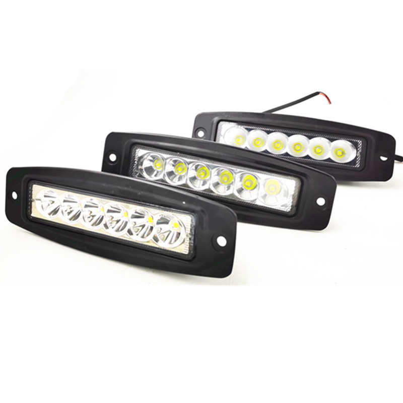 汽车LED射灯长条射灯越野车加装中网灯日行灯改装雾灯倒车刹车灯