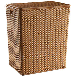 收纳筐脏衣篮藤编脏衣服收纳筐带盖脏衣篓大杂物收纳框塑料编篮子