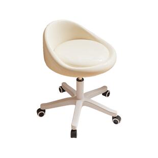 三梦化妆椅女生卧室旋转化妆凳滑轮奶油风美甲椅子2025新款梳妆凳