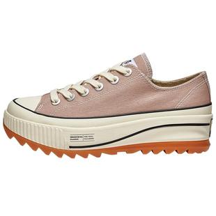 excelsior饼干鞋官方 冬季加绒粉色新款潮流休闲鞋女厚底帆布鞋