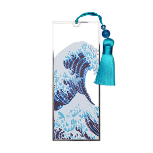 日本神奈川冲浪里金属艺术书签 镂空故宫风文创产品 高档精致创意礼品纪念品古典中国风礼物小学生用定制刻字