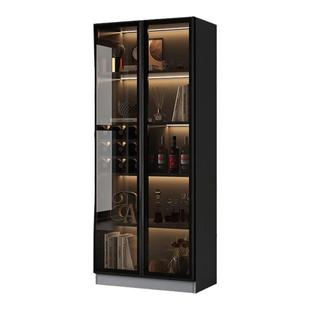 酒柜展示柜家用玻璃酒柜客厅靠墙定制轻奢置物柜子2025新款餐边柜