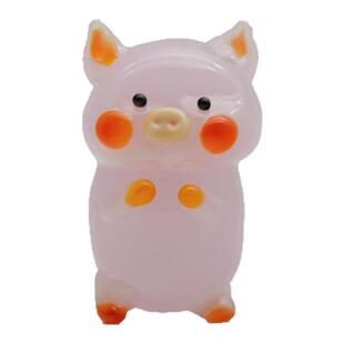 淄博琉璃粉色小猪车载桌面摆件可爱治愈小猪公仔汽车装饰生日礼物