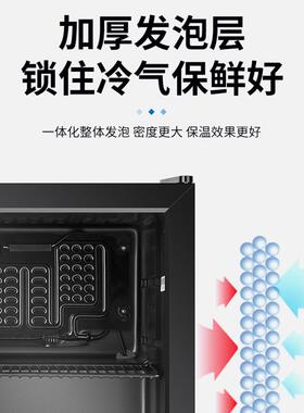 单门便利店商用小冰箱两层饮料冰柜迷你啤酒柜商场快速制冷小冰柜