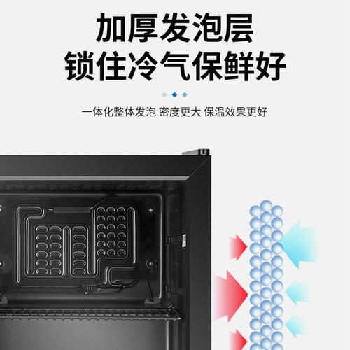 单门便利店商用小冰箱两层饮料冰柜迷你啤酒柜商场快速制冷小冰柜