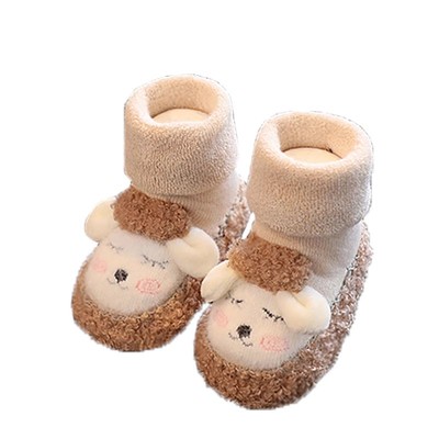 0一3-6个月8婴儿棉鞋秋冬季软底学步鞋新生宝宝鞋袜婴幼不掉0-1岁