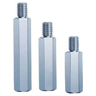 单头六角螺柱M3M4M5M6M8加长外六角支柱铁柱阴阳柱铜柱支撑链接柱