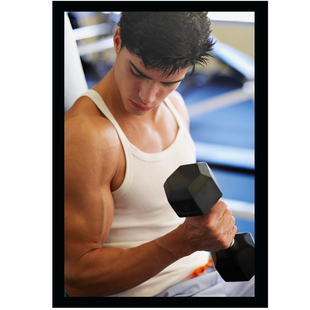 健身房海报运动瘦身励志标语挂画肌肉男女健美美女猛男装饰画壁画