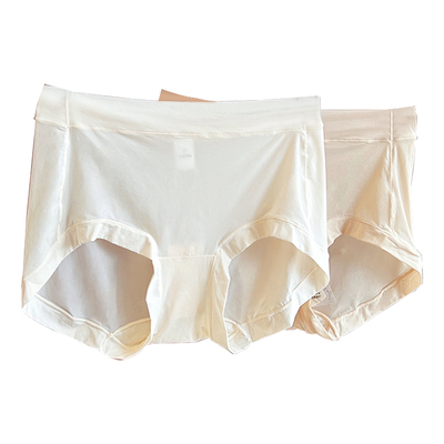 柔若无物~两条装100%桑蚕丝裆面膜裤大弹力舒适透气中高腰女内裤