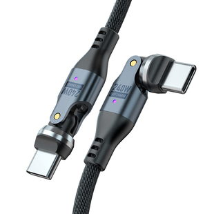 540度旋转双type c对公车载carplay数据线适用华为苹果iPhone15/16手机平板电脑加长1.8米pd快充240w充电线